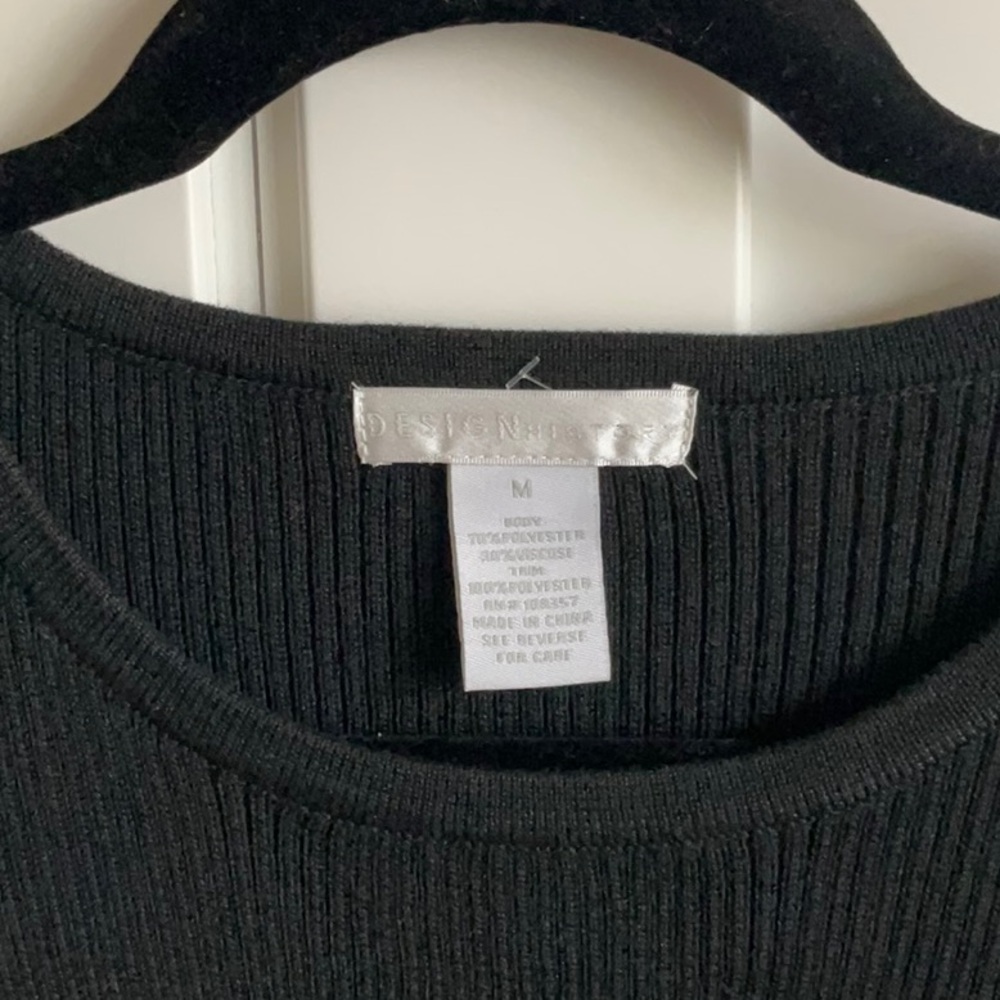 Black Ruffle Sleeve Top - Picture 2 of 6